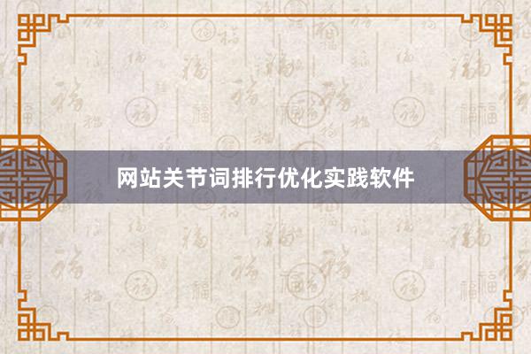 网站关节词排行优化实践软件